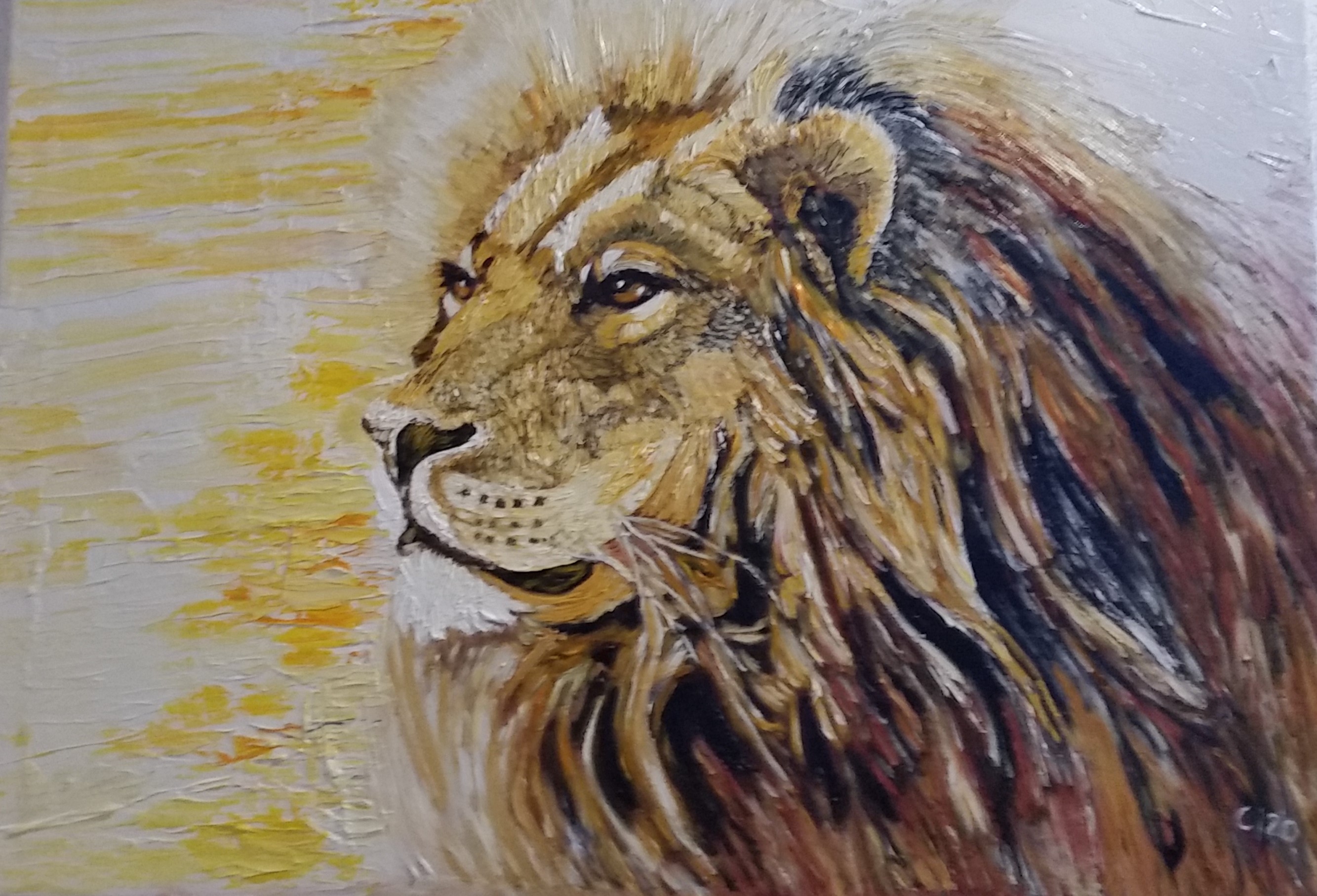 Löwe
60 x 80 cm, verkauft