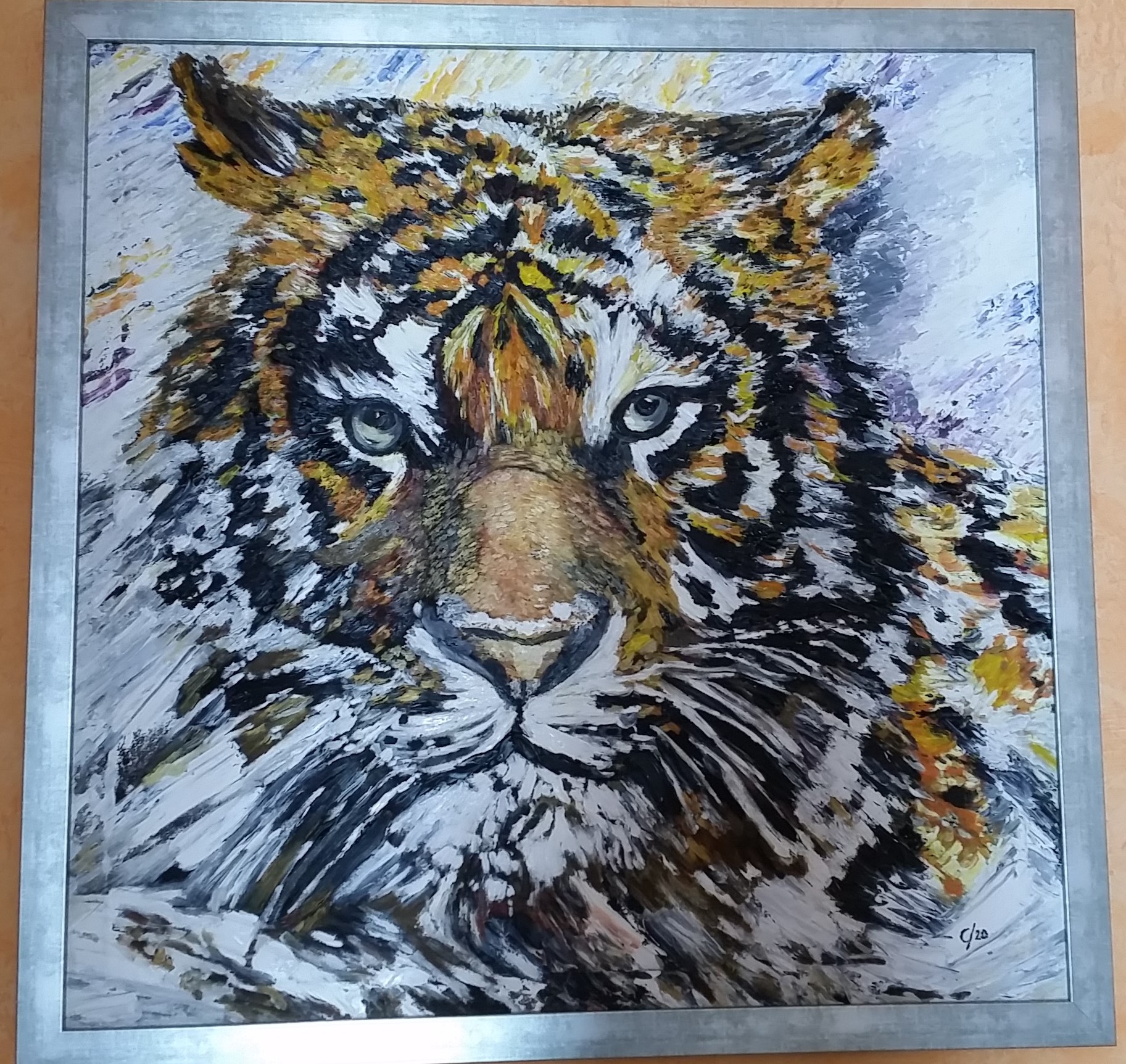 Sibirischer Tiger
100 x 100 cm, gerahmt, verkauft